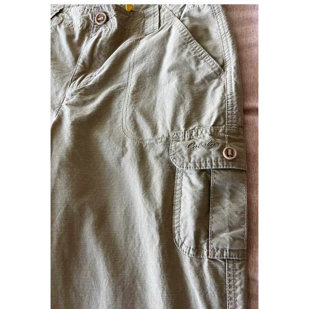 Cabelas Womens Cargo Pants Straight Leg Cotton Tencel Size 4/35 - Picture 3 of 10